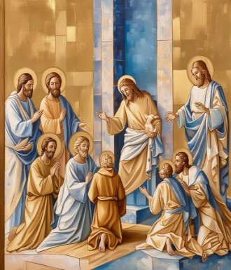 Discipulos conversando com Jesus