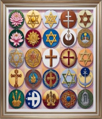 Icones de várias religiões mundiais